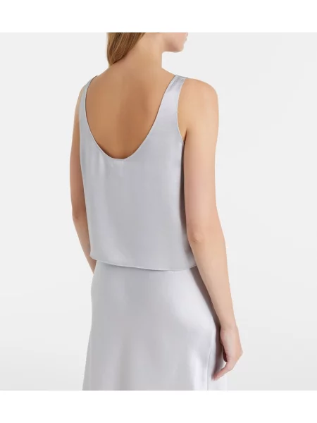 Top Leset din satin gri