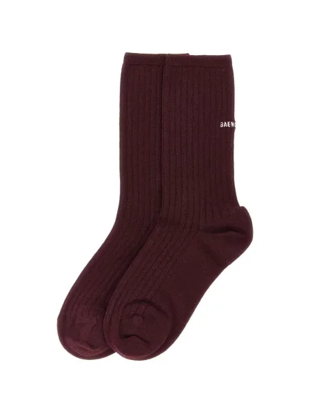Șosete Balenciaga cu broderie roșu