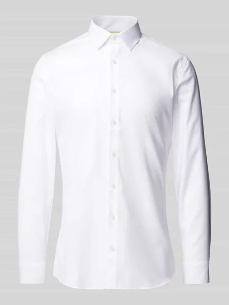 Koszula biznesowa o kroju super slim fit z kołnierzykiem typu kent Olymp No. Six biała
