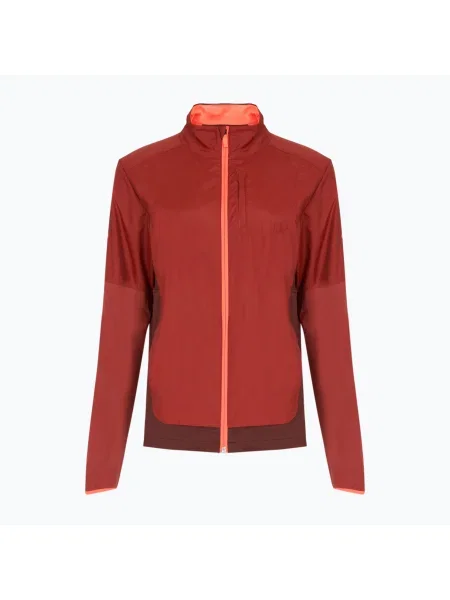 Мъжко яке за бягане Brooks Fusion Hybrid copper/run raisin винено червено