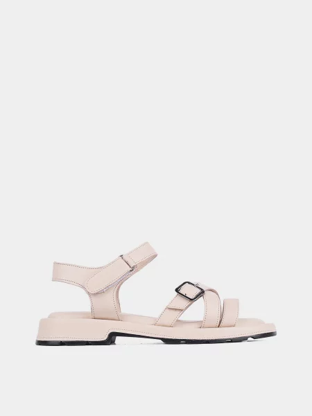 Шкіряні Сандалії Attizzare бежевий