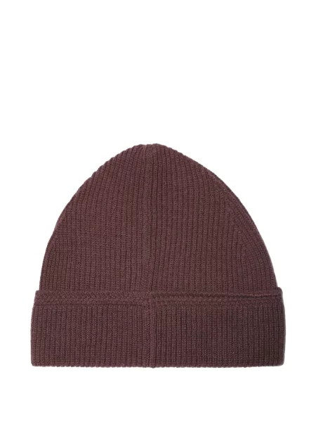 Πλευρωτός beanie Paura καφέ