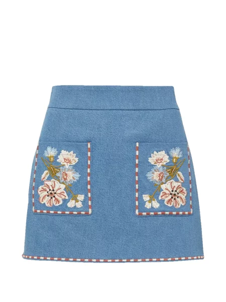 Spódnica Veronica Beard w kwiatki niebieska