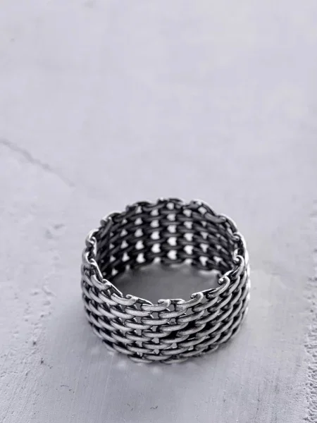 REYTEL Inele WEAVE argintiu