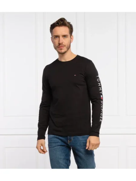 Tricou mânecă lungă Tommy Hilfiger negru