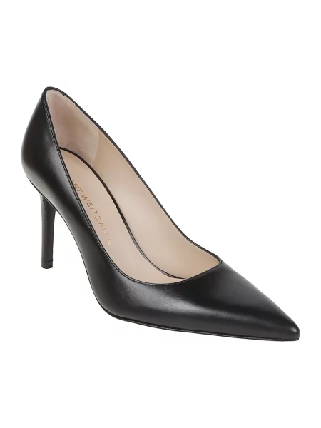 Czółenka Stuart Weitzman skórzana czarna