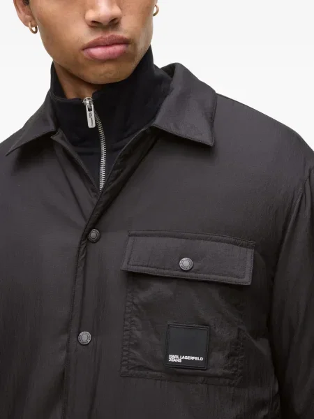 Geacă de blugi Karl Lagerfeld Jeans negru