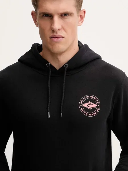 Свитер Rip Curl с капюшоном с принтом черный