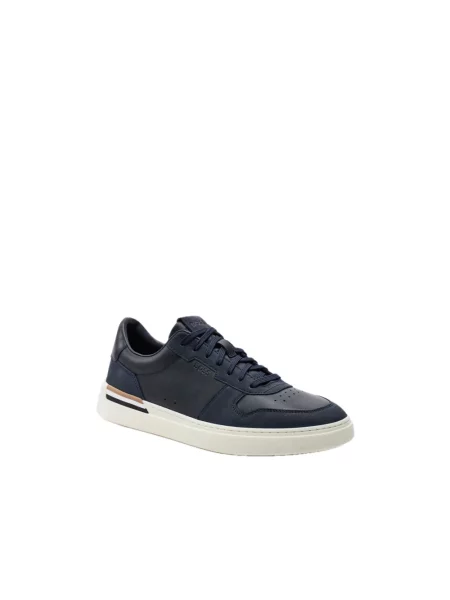 Sneakersy Hugo skórzane niebieskie