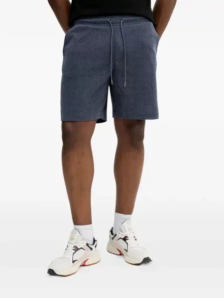 Pantaloni scurți Guess alergare cu cordon albastru