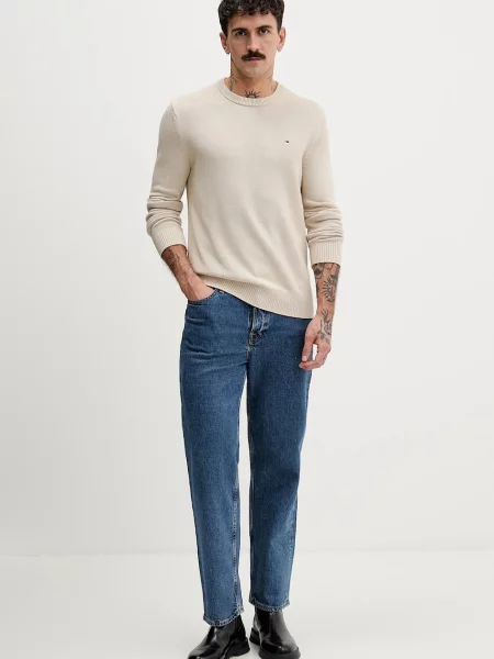 Džínsy Tommy Hilfiger béžová