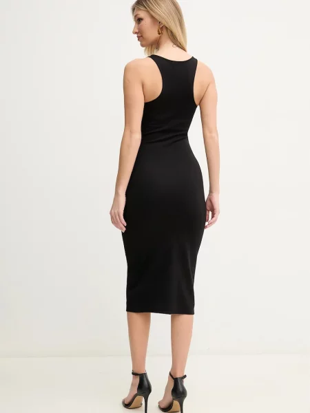 Платье миди Armani Exchange черное