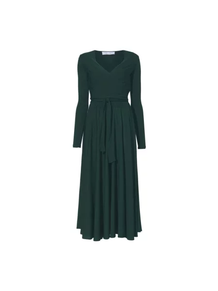 Sukienka maxi Proenza Schouler kopertowa zielona
