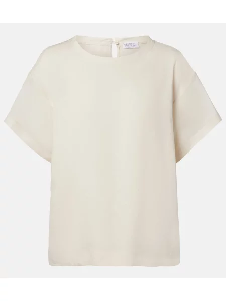 Tricou Brunello Cucinelli de in alb