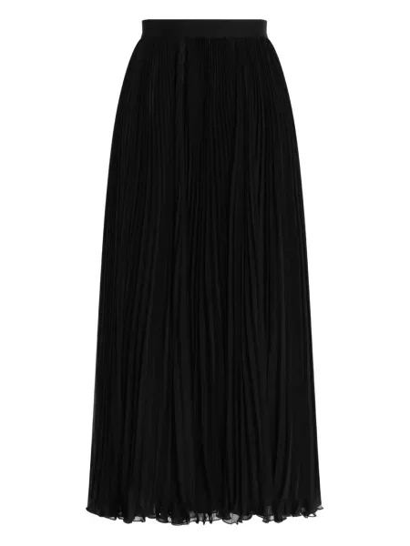 Fusta plisata Dolce & Gabbana plisată până la genunchi negru