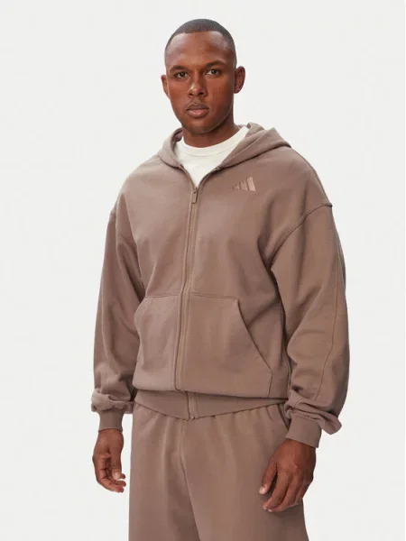 Adidas Hanorac Kit Small Logo Full-Zip Hoodie bej