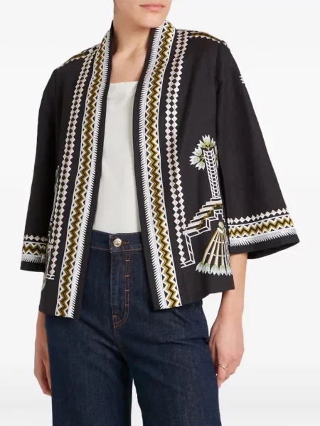 Geacă Temperley London cu broderie de in negru