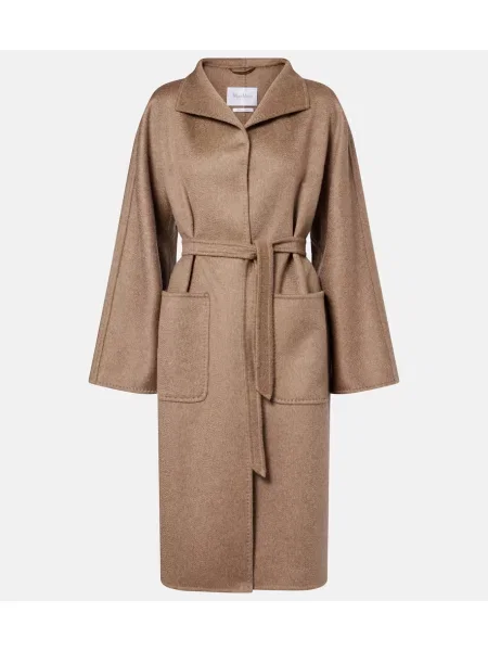 Kaput Max Mara od kašmira smeđa