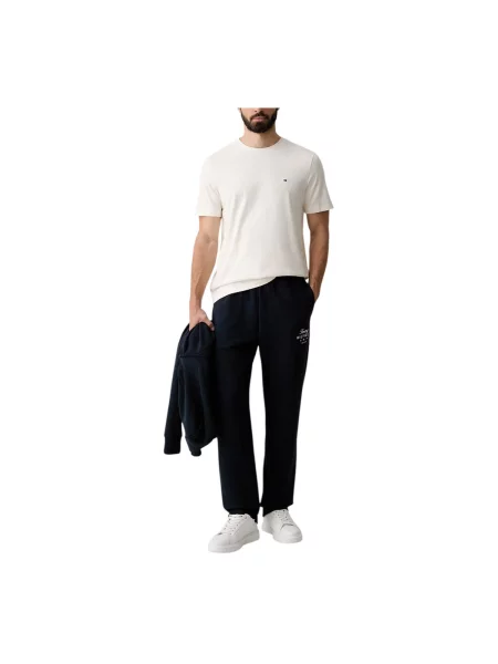Tommy Hilfiger Pantaloni trening Script Stack Bleumarin albastru