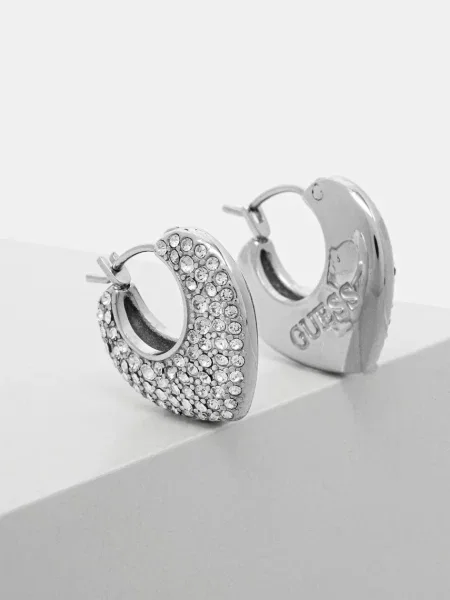 Uhani Guess CRAZY IN LOVE srebrna