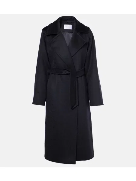 Vlněný kabát Max Mara modrý