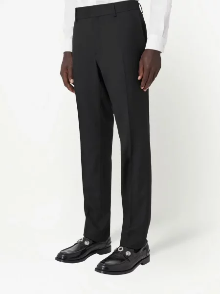 Vunene hlače Burberry crna