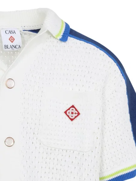 Cămașă Casablanca cu broderie alb