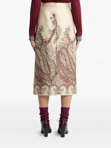 Jacquard midi-suknja Etro s paisley uzorkom
