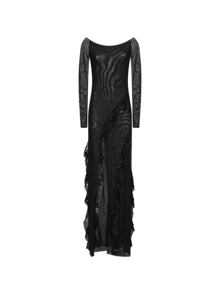 Rochie maxi Alina cu paiete negru