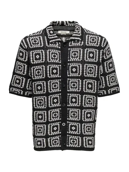 Only & Sons Cămașă negru alb