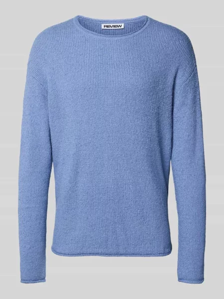 Sweter z dzianiny z prążkowanymi wykończeniami Review