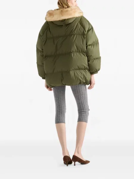 Geacă Prada cu glugă verde