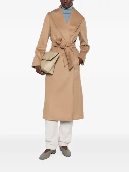 Gulerat cu centură palton Max Mara