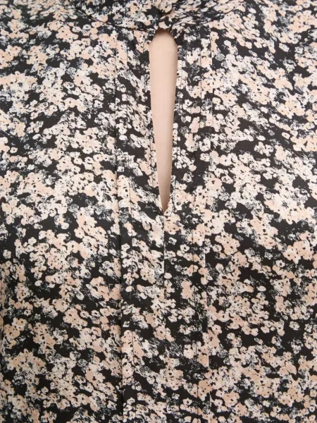 Rochie midi Bruuns Bazaar cu model floral cu imagine până la genunchi maro