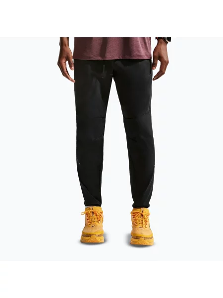 Pantaloni de alergare pentru bărbați Nike Stride Repel Woven black/black/black/black negru