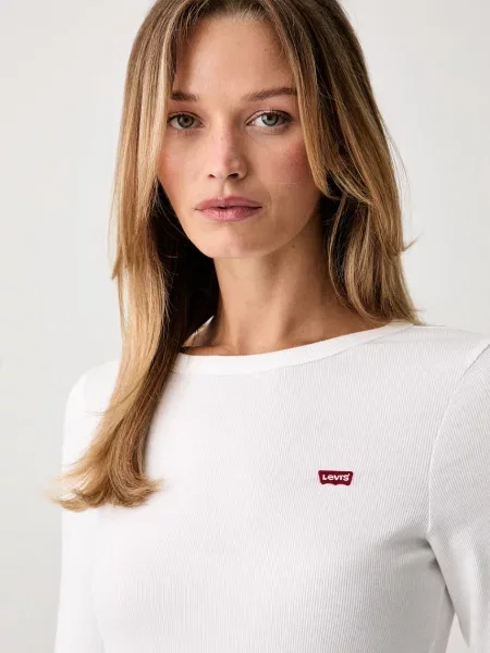 Levi's блуза с дълги ръкави дамска от с HAYES LS бяло