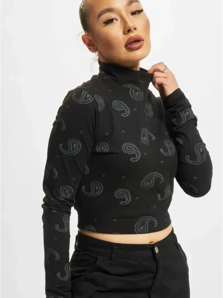 Tričko s dlouhým rukávem Rocawear s dlouhými rukávy černé