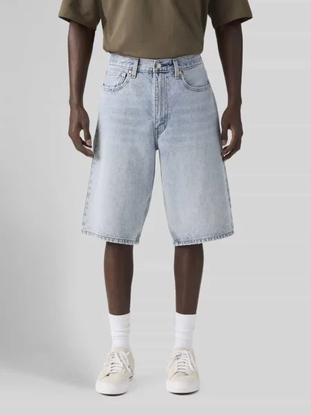 Jeansowe bermudy o kroju regular fit z 5 kieszeni Levi's niebieskie