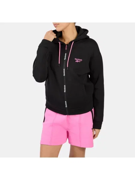 Reebok bluza z kapturem Dreamblend Spacer zapinana na na całej długościunisex Black Size: czarna