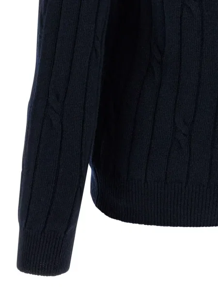 Πλεκτό polo Zanone μπλε