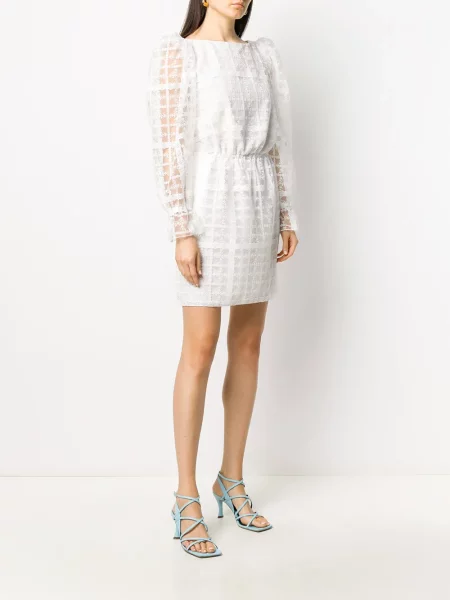 Rochie mini Philosophy Di Lorenzo Serafini din dantelă alb