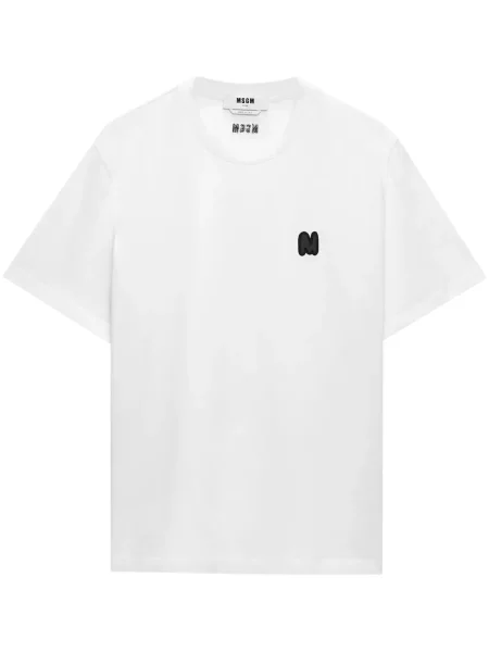 Tricou Msgm cu aplicații alb