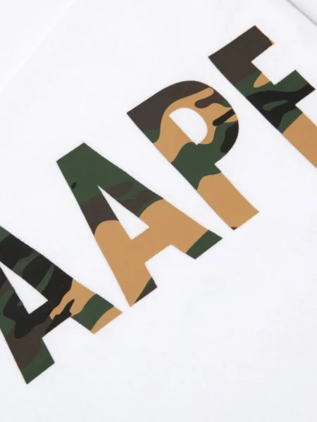 Μπλούζα Aape By *a Bathing Ape® με σχέδιο παραλλαγής λευκό