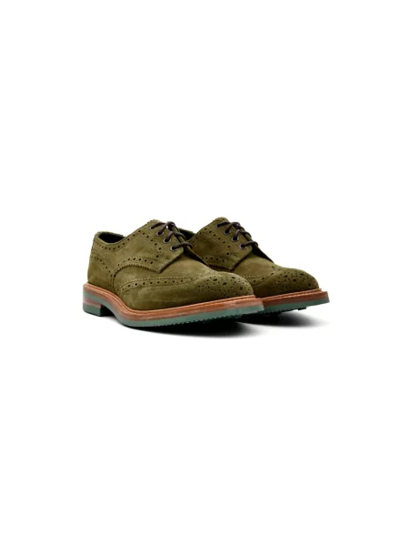 Półbuty Tricker's skórzane zielone