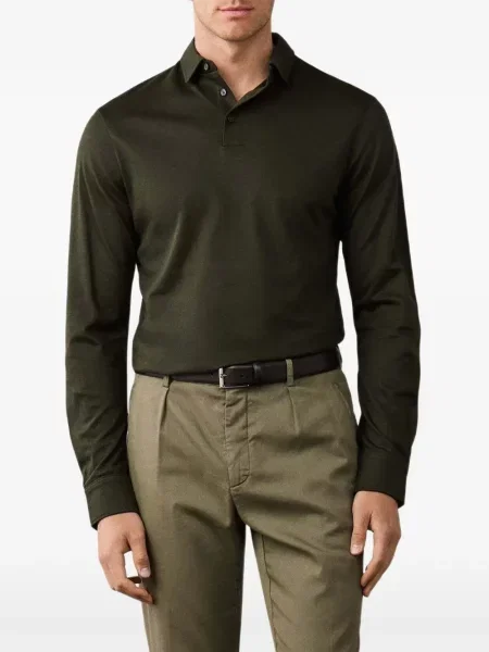 Lung tricou polo Hackett London verde