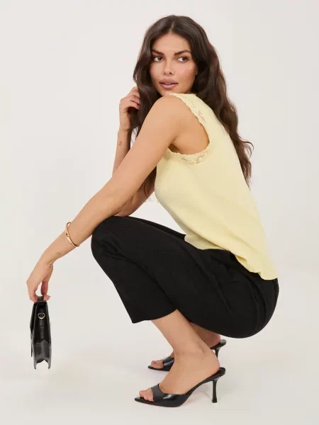 Pantaloni Rue Paris de catifea negru