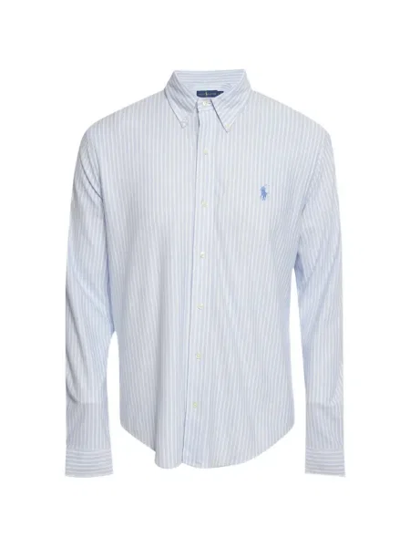 Карирана плетена риза Polo Ralph Lauren синьо