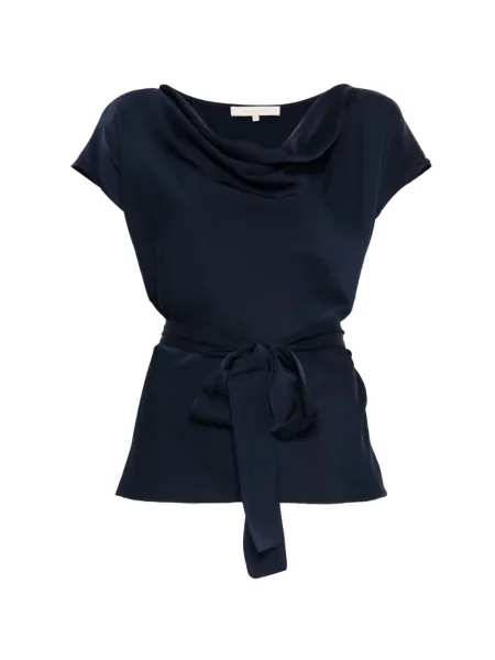 Bluzka Silk95five wiązana niebieska