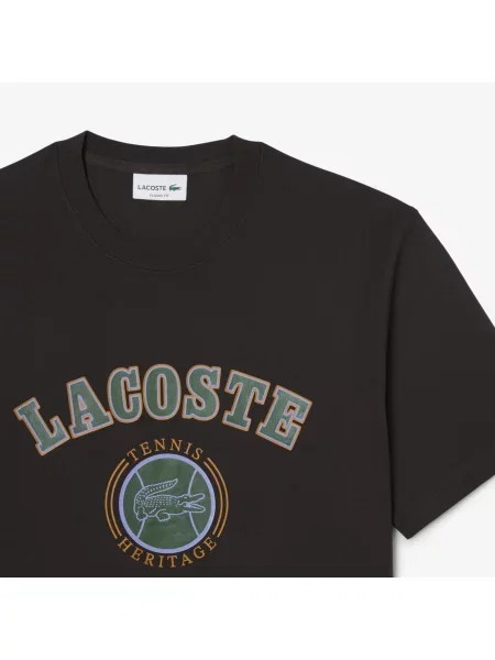 Lacoste Koszulka Z Nadrukiem brązowy