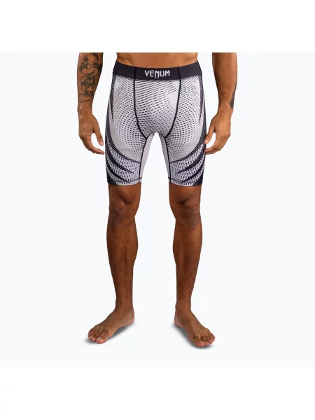 Pantaloni scurți de antrenament pentru bărbați Venum Galactic Vale Tudo off white/black alb